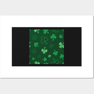 St. Patricks day Shamrock Tumble green Posters and Art